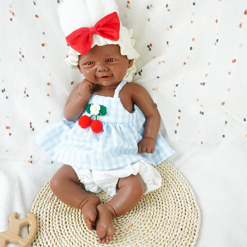 Artificial Soft Full Body Platinum Silicone Painted Reborn Doll Girl Handmade 18.31 Inch Solid Color Newborn Dummy Boy Suitable