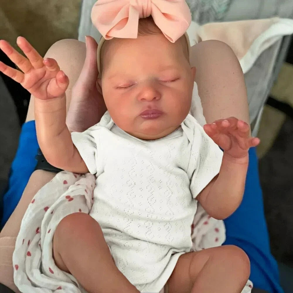 21inch 52cm Already Painted Finished Reborn Baby Doll Laura Handmade Reborn Preemie Baby Newborn Kids Toy Figure Gift Girl Dolls