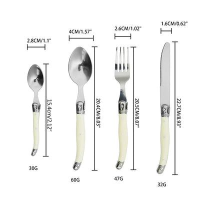 Vintage Dinnerware Steak Knife Fork Spoons Teaspoon Cutlery Stainless Steel Restaurant Flatware Dinner Set Kitchen Tableware
