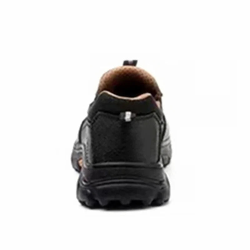 Mens Work Boots Composite Toe Safety Footwear Metatarsal Guard Puncture-Proof Construction Work Shoes Anti-Slip Rubber Outsole