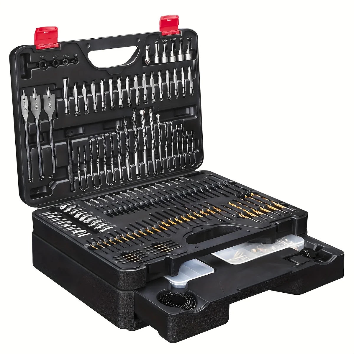 400 Pcs Drill Bit Set - Drill Bits Screwdriver Bit Set Case with Drawer,Bit Set Designed for Various Drilling&Metal Wood Masonry