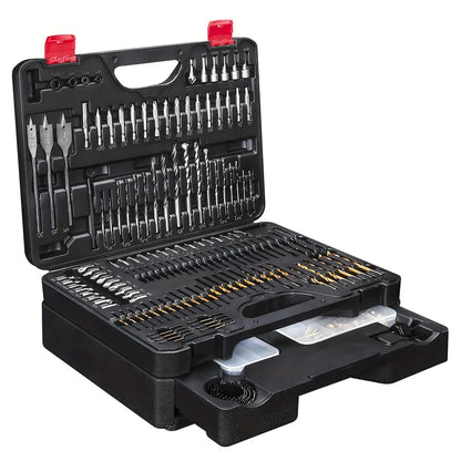400 Pcs Drill Bit Set - Drill Bits Screwdriver Bit Set Case with Drawer,Bit Set Designed for Various Drilling&Metal Wood Masonry