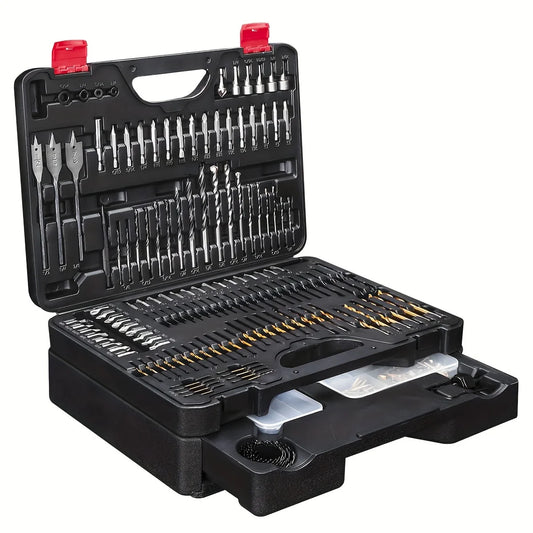 400 Pcs Drill Bit Set - Drill Bits Screwdriver Bit Set Case with Drawer,Bit Set Designed for Various Drilling&Metal Wood Masonry