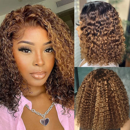 Wear And Go Glueless Bob Wig Human Hair Short Body Wave Lace Front Wigs Pre Cut Brazilian Hair 4X4 Hd Lace Closure Wig For Women