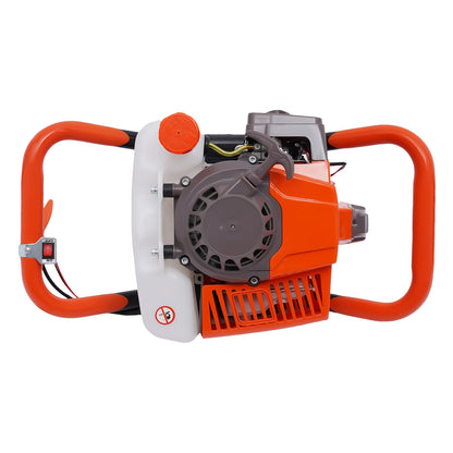 Post Hole Digger 2-Stroke 71CC Gasoline Earth Auger Borer 2.3kw Fence Ground Drill 0-300rpm for Installing Guardrails Railings
