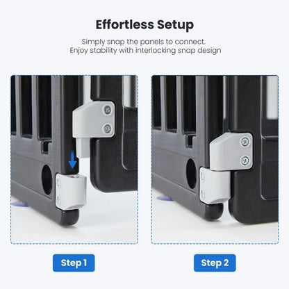 CONCETTA Plastic Dog Playpen 24 Inch, 4/6-Panel Pet Fence for Small Dog