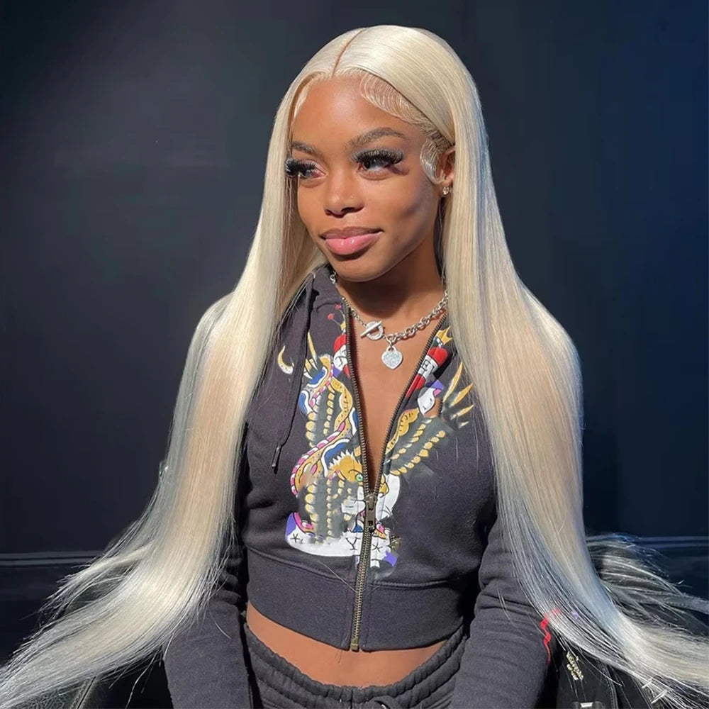 40 46 Inch 613 Blonde Hd Lace Frontal Wig Colored 13X6 Bone Straight Lace Front Human Hair Wig 100% Human Hair Wigs Good Quality