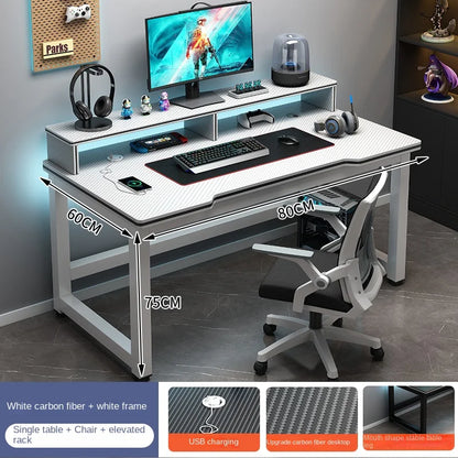 Shelf Living Room Office Desk Storage Standing Floor Metal Arbenic Computer Desks European Black Mesa De Escritorio Furniture