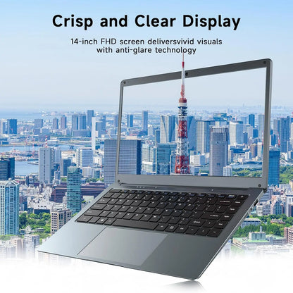 14 Inch Laptop Intel Celeron N3350 6GB RAM 64GB+256GB SSD Windows 10