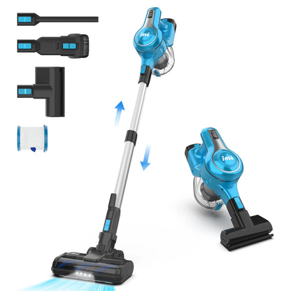 INSE S62  Cordless Vacuum Cleaner, Up to 45 Minutes Run-time, 30KPA Powerful Suction, for Hardwood Floor Carpet Pet，Purple,Blue