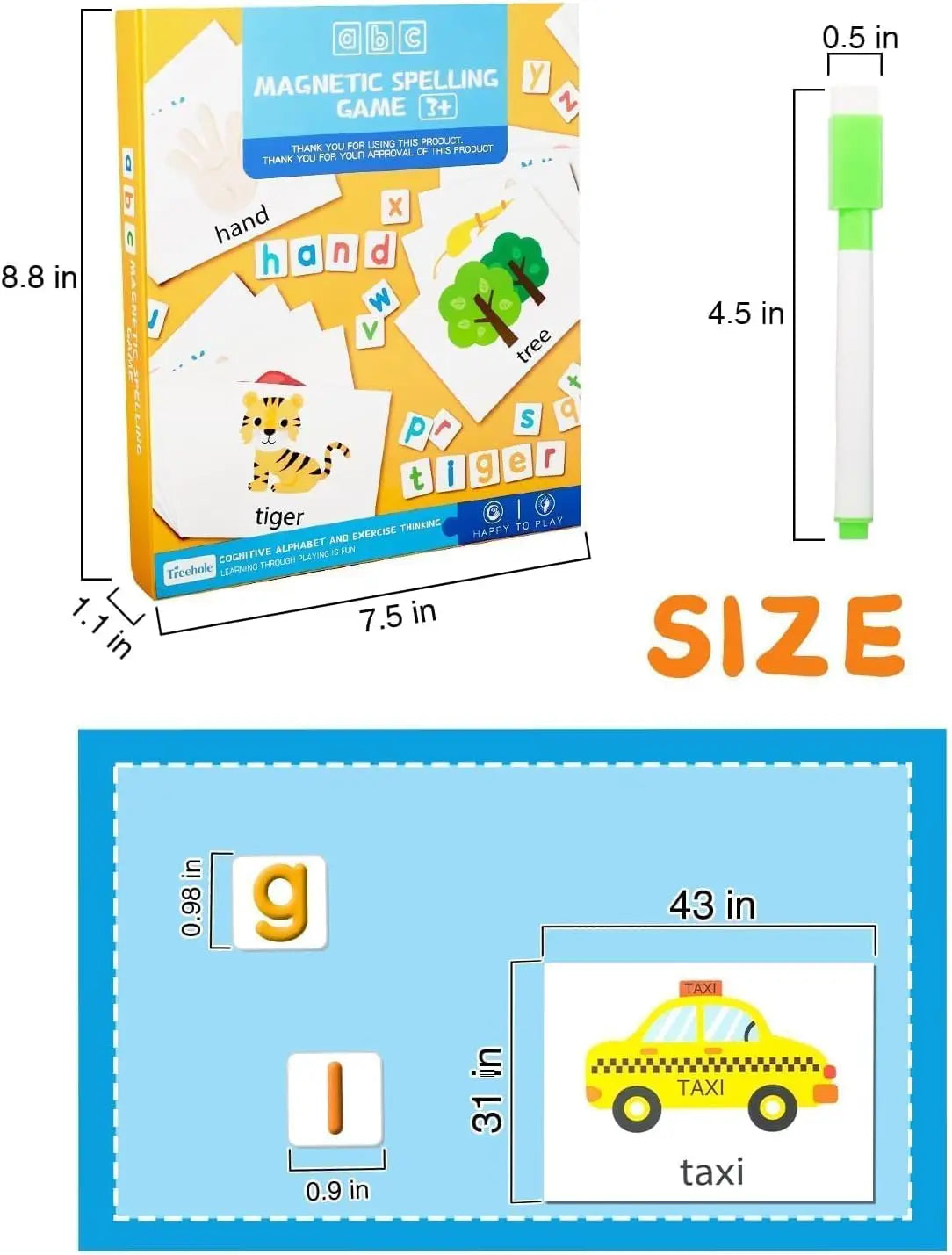 Letters and Numbers Set for Toddlers, 52Pcs Refrigerator Alphabet Magnets for Kids- Early Education Toy with English Cardboard P