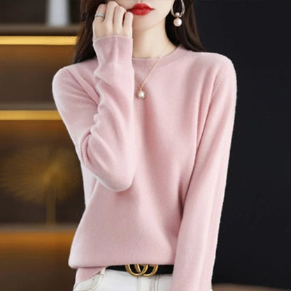 New Women Sweater O-neck Autumn Winter Basic Pullover Warm Casual Pulls Jumpers Korean Fashion Spring Knitwear Bottoming Shirt