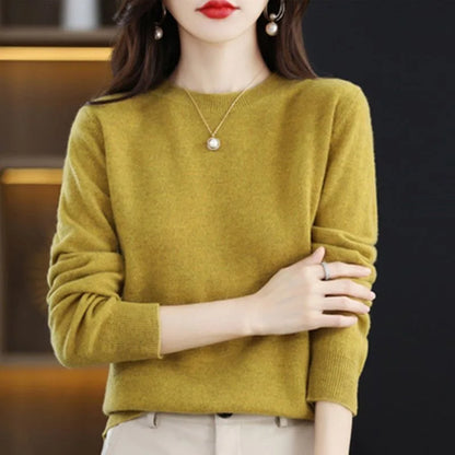 New Women Sweater O-neck Autumn Winter Basic Pullover Warm Casual Pulls Jumpers Korean Fashion Spring Knitwear Bottoming Shirt