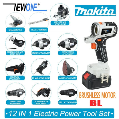 18V Brushless  2/5/10/12-in-1 Multi tool Chainsaw Drill reciprocating/circular saw oscillating tool combo