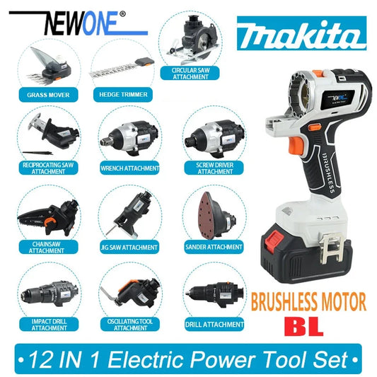 18V Brushless  2/5/10/12-in-1 Multi tool Chainsaw Drill reciprocating/circular saw oscillating tool combo