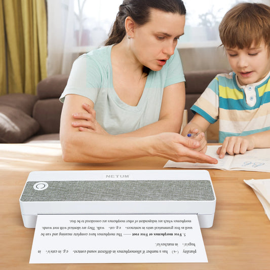 Portable A4 Printer with Bluetooth/USB, HD for Academic Papers, Canvas Cover, Home & Office Use