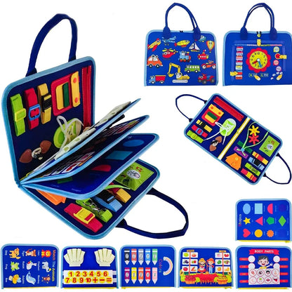 Toddler Busy Board for Montessori Sensory Toys Early Education Learning Fine Motor Skills Preshool Toddler Busy Book for Kids