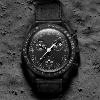 2025 Men's Moon Phase Quartz Chronograph Watch - 6-Hand Celestial Dial, Waterproof Luminous, Gift Box, Hot Sale Free Shipping