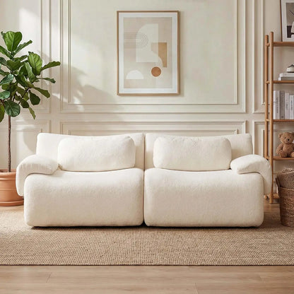 72" Loveseat Cloud Couch Sofa, Modular Boneless Sectional with Memory Foam, 2 Seater Chenille Sofas No Assembly,, Customized