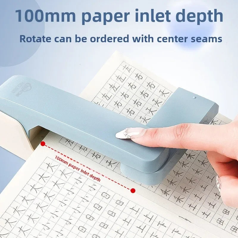 Large 360 Degree Rotatable Stapler for Students Home Office Use Stapling Machine Strong Clutch Large Capacity Staple Extractor
