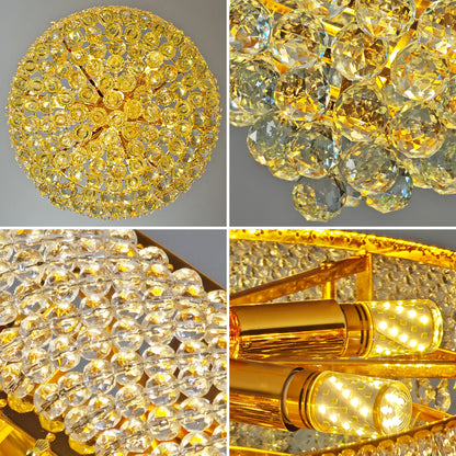 Modern Luxury Crystal Chandelier Empire Style Chandelier Pendant Ceiling Light Fixture for Living Room Stairway Bedroom Foyer