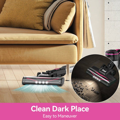 INSE N520 Cordless Vacuum Cleaner, 28Kpa 6-in-1 Rechargeable Stick Vacuum Lightweight for Carpet Hardfloor Pet Hair Home