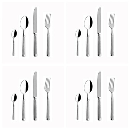 Europe Silver Luxury Fashion Cutlery Set 18/10 Stainless Steel Creativity Gift Roman Column Flatware 304 Drop Shipping