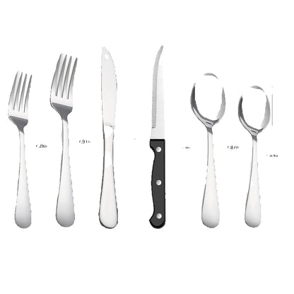 24 pcs flatwar‌ Stainless Steel Tableware Set 24 Pieces 4 Person Cutlery Set with Steak Knives Dinner Fork Spoon  for Home Part