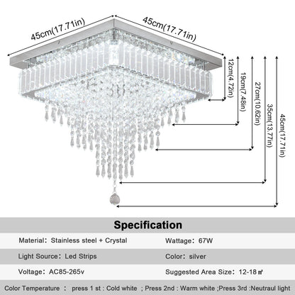 Modern Luxury Crystal Led Pendant Light Rain Drop Chandelier Ceiling Lamp Dining Living Room Nordic Decor Indoor Hanging Fixture