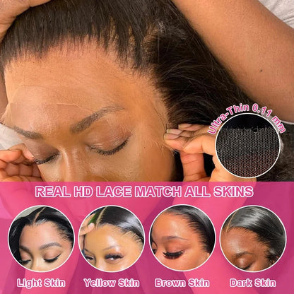 40 30 Inch 13x6 Body Wave Human Hair Frontal Wig 13x4 HD Lace Natural Black Front Wig Human Hair Glueless 5x5 HD Closure Wigs