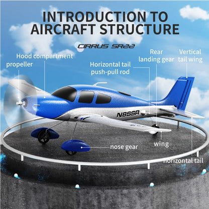QIDI580 Stunt RC Glider Plane 4CH 2.4G Remote Control Brushless Aircraft EPP Foam Fixed Wing Airplane Model Toys for Children