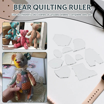 Bear template acrylic sewing pattern template ruler set is easy to operate and suitable for multi-purpose tailoring