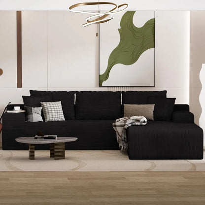 106” Modular Sectional Sofa, Cloud Sectional Couch with Deep Seat, Modern Modular L-Shape Sofa Couch with Chaise