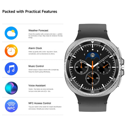 Watch 8 Ultra Classic GPS Compass NFC SmartWatch 46mm Version AMOLEL Rotating Dial BT Call 3ATM Waterproof Watch7 Upgraded Watch