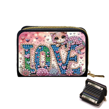 Beautiful Pattern Rhinestone Mosiac Zipper Wallet Handbag Diamond Painting Card Holder Coin Purse DIY Craft Female Outdoor Bag