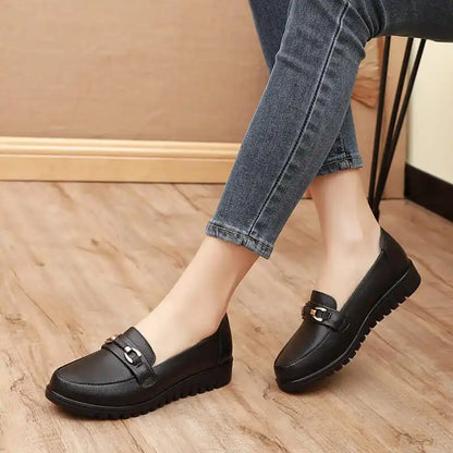 Women's Round Toe Ballet Flats,Cute Ballerina Flats,Comfortable Faux Leather Insole Low Heels Dress Shoes For Ladies