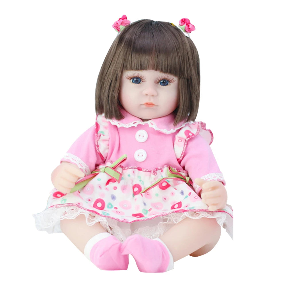 42CM Baby Reborn Doll Toys For Girls Sleeping Accompany Doll Realistic Lifelike Soft Toddler Bebe Reborn Birthday Present Gifts