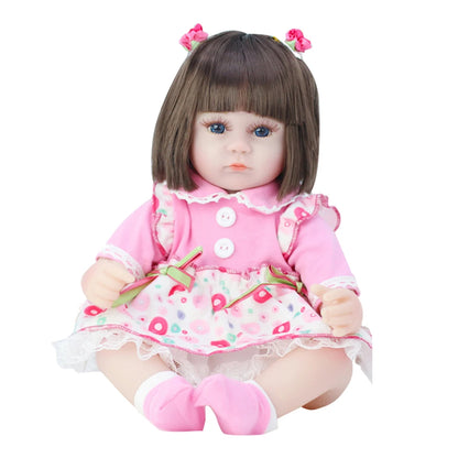 42CM Baby Reborn Doll Toys For Girls Sleeping Accompany Doll Realistic Lifelike Soft Toddler Bebe Reborn Birthday Present Gifts