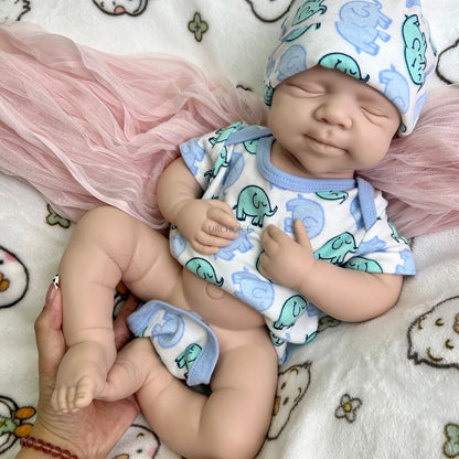 Handmade 19Inch Pascale Platinum Silicone Reborn Baby Boy Unpainted & Painted Washable Doll Gift for Doll Lovers Collector