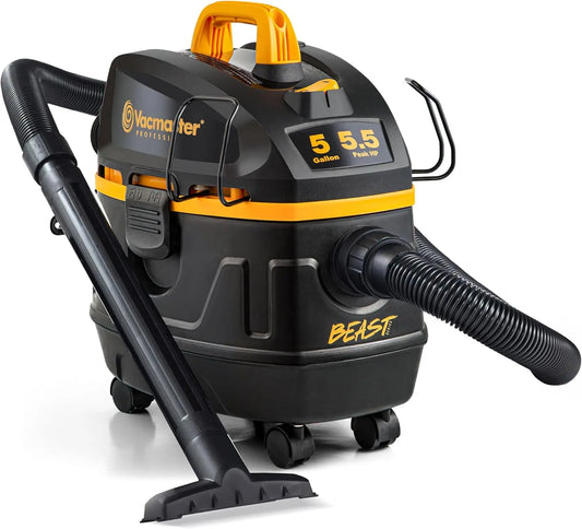 5-Gallon Wet/Dry Vacuum with 5.5 HP, 320 Air Watts Power, 9 Accessories & Blower Function