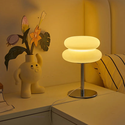 Bauhaus  table lamp plastic lampshade  bedroom bedside living room Nordic mushroom lamp 9-level brightness dimming ambient light