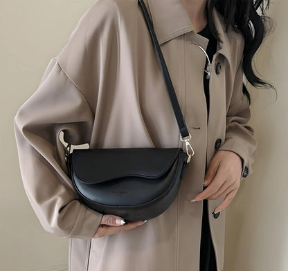 2025 New Trendy Women's Crossbody Saddle Bag - Niche Fashion Minimalist Casual Underarm Shoulder Bag