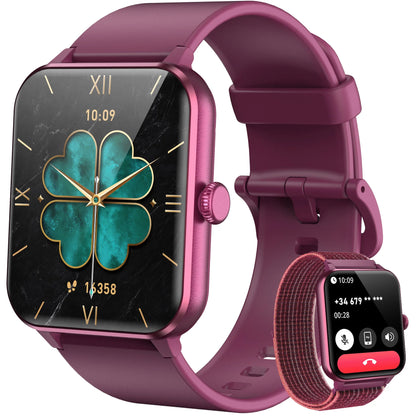 IOWODO R50 Waterproof Smart Watch 1.85'' HD Screen BT Calls SpO2 Heart Rate Monitor Men Women Smartwatch with 100 Workout Modes