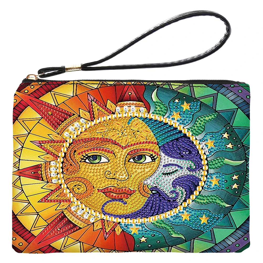 PU Partial Special Shaped Cartoon DIY Diamond Painting Wallet Purse Diamond Art Storage Clutch Purse Female Makeup Bag