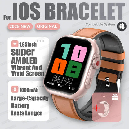 2025 Fashion Women Watch Ultra2 SE Smart Watches 1000mAh 1.85"AMOLED Full Touch Screen BT Call Smartwatch For Android IOS Ladies