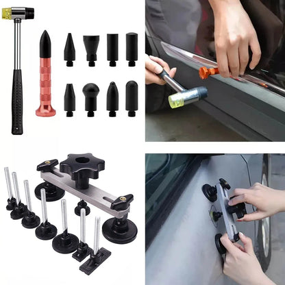 Car Dent Repair Tools Kit Slide Reverse Hammer + Golden Lifter Suction Cup Auto Body Paintless Dent Removal Puller Car Tools Kit
