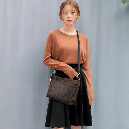 Pahajim 6-Pcs Women Handbag Purse Shoulder Totes Satchel Bags Top-Handle Boston Bag Crossbody Bag Wallet Messenger Set